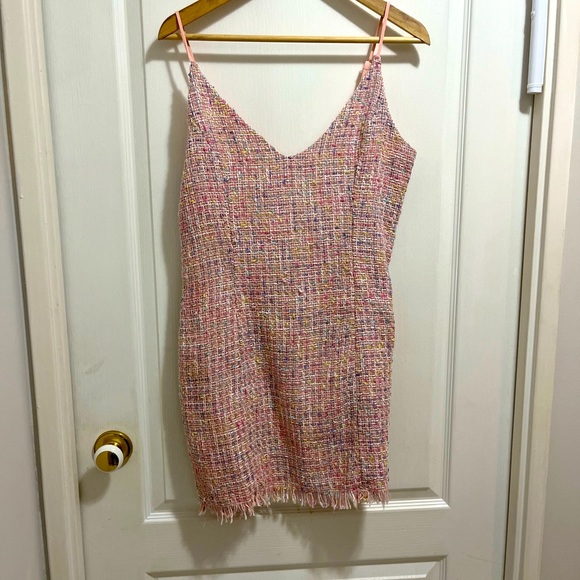Pink tweed mini dress - Picture 1 of 2